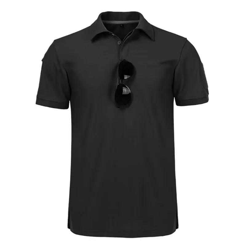 Men’s Quick-Dry Summer T-Shirt – O-Neck Lapel Pullover (M–4XL)